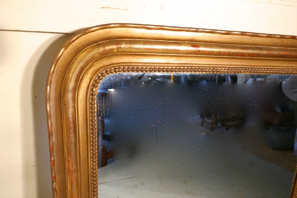 French 19th Century Louis Philippe Gold Mirror View II