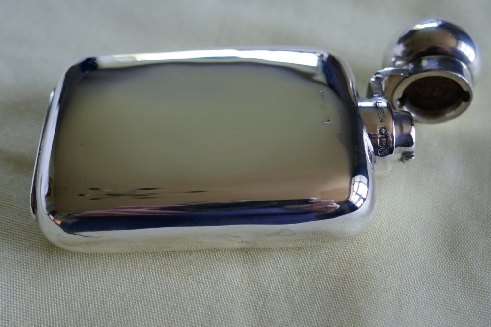 Silver Hall Marked Hip or Pocket Flask, 1896