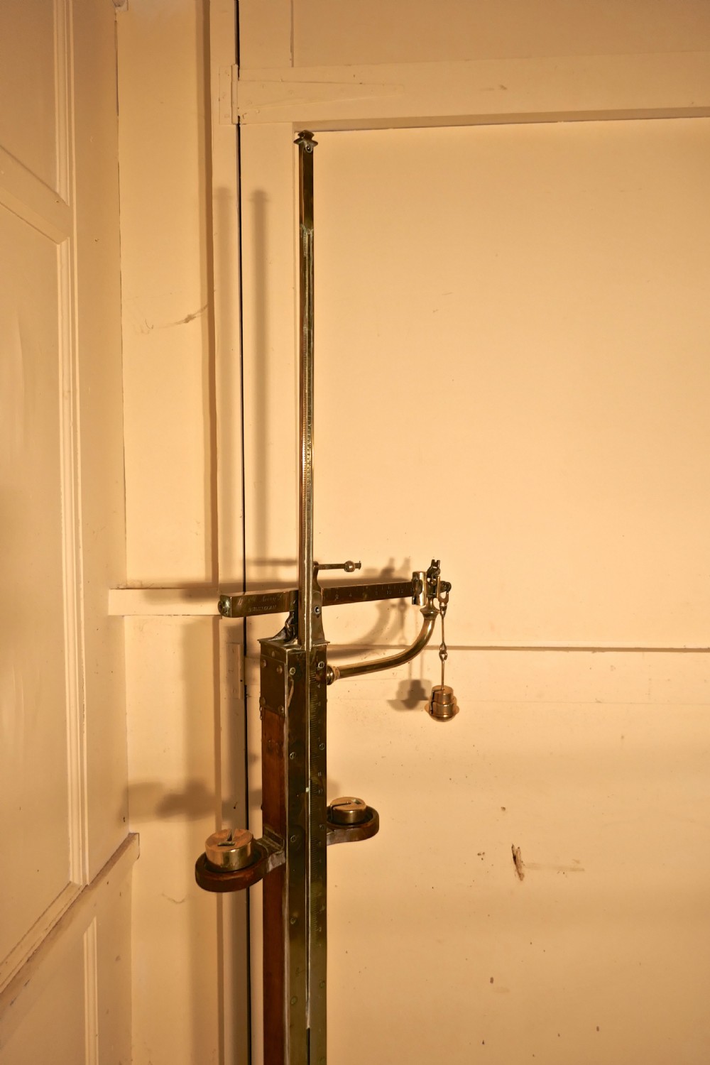Avery Brass Height & Weight Standing Jockey Scales from Market Rasen Racecourse  View VIII