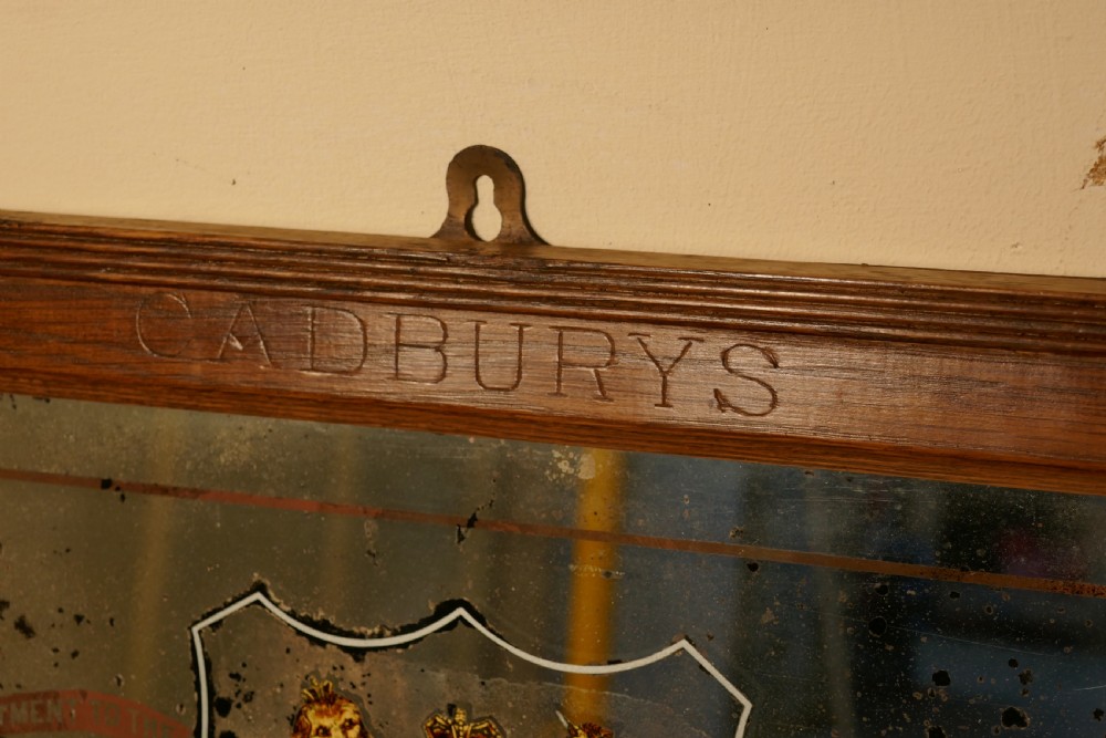 A Large Cadbury’s Cocoa Advertising Mirror, Royal appointment to Queen Victoria View V