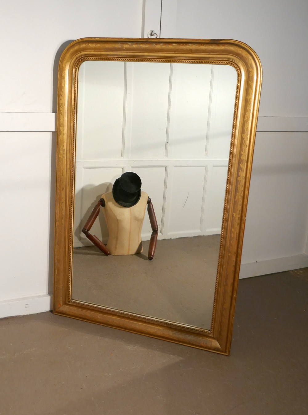 French 19th Century Louis Philippe Gold Mirror