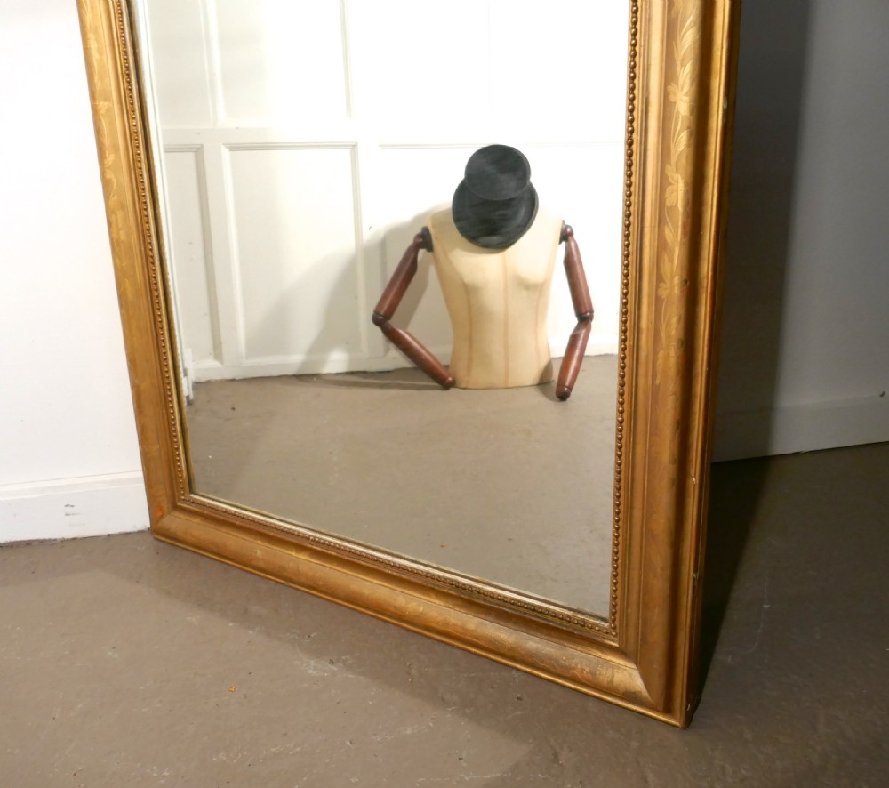 French 19th Century Louis Philippe Gold Mirror View II