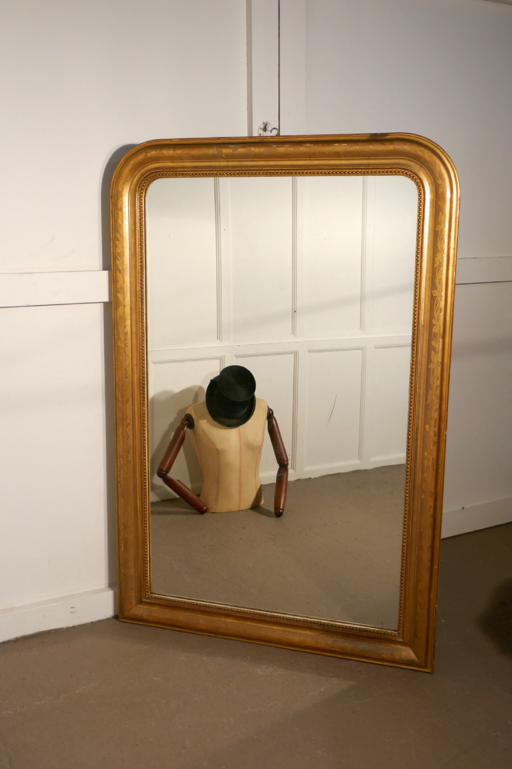 French 19th Century Louis Philippe Gold Mirror View V