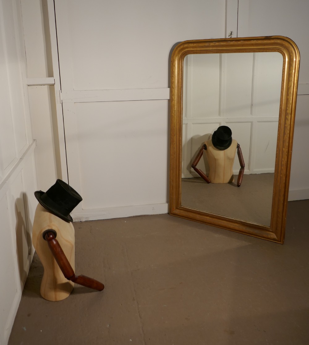 French 19th Century Louis Philippe Gold Mirror View VIII