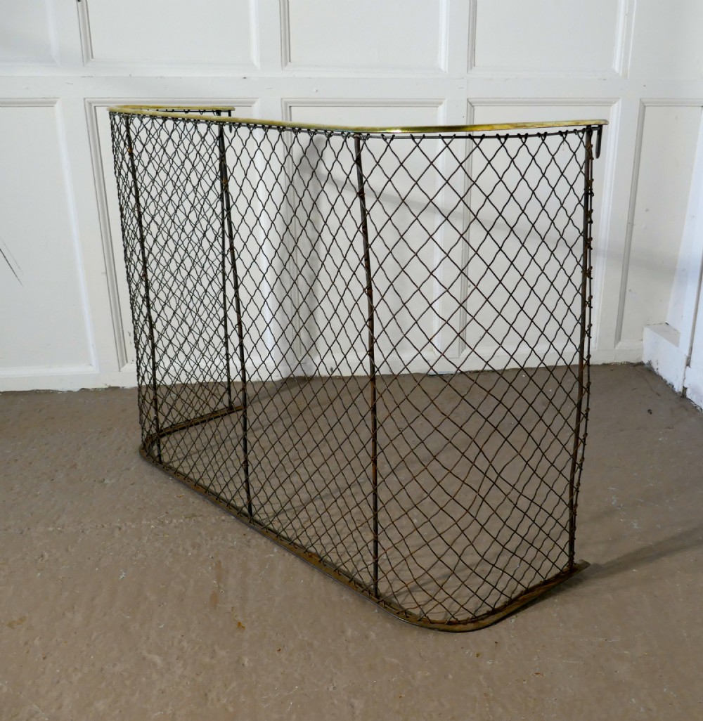 A Victorian Nursery Fire Guard, Brass Fender