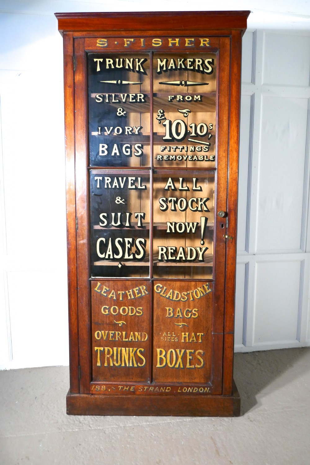 A Victorian Mahogany Advertising Shop Display Cupboard 