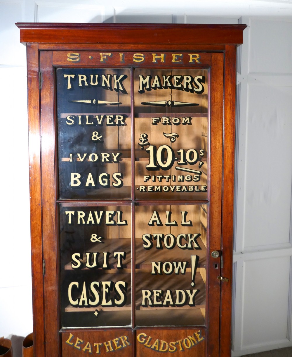 A Victorian Mahogany Advertising Shop Display Cupboard  View VI