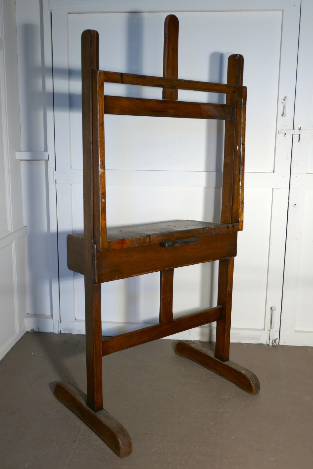 A Very Rare Large French Oak Studio Easel View III