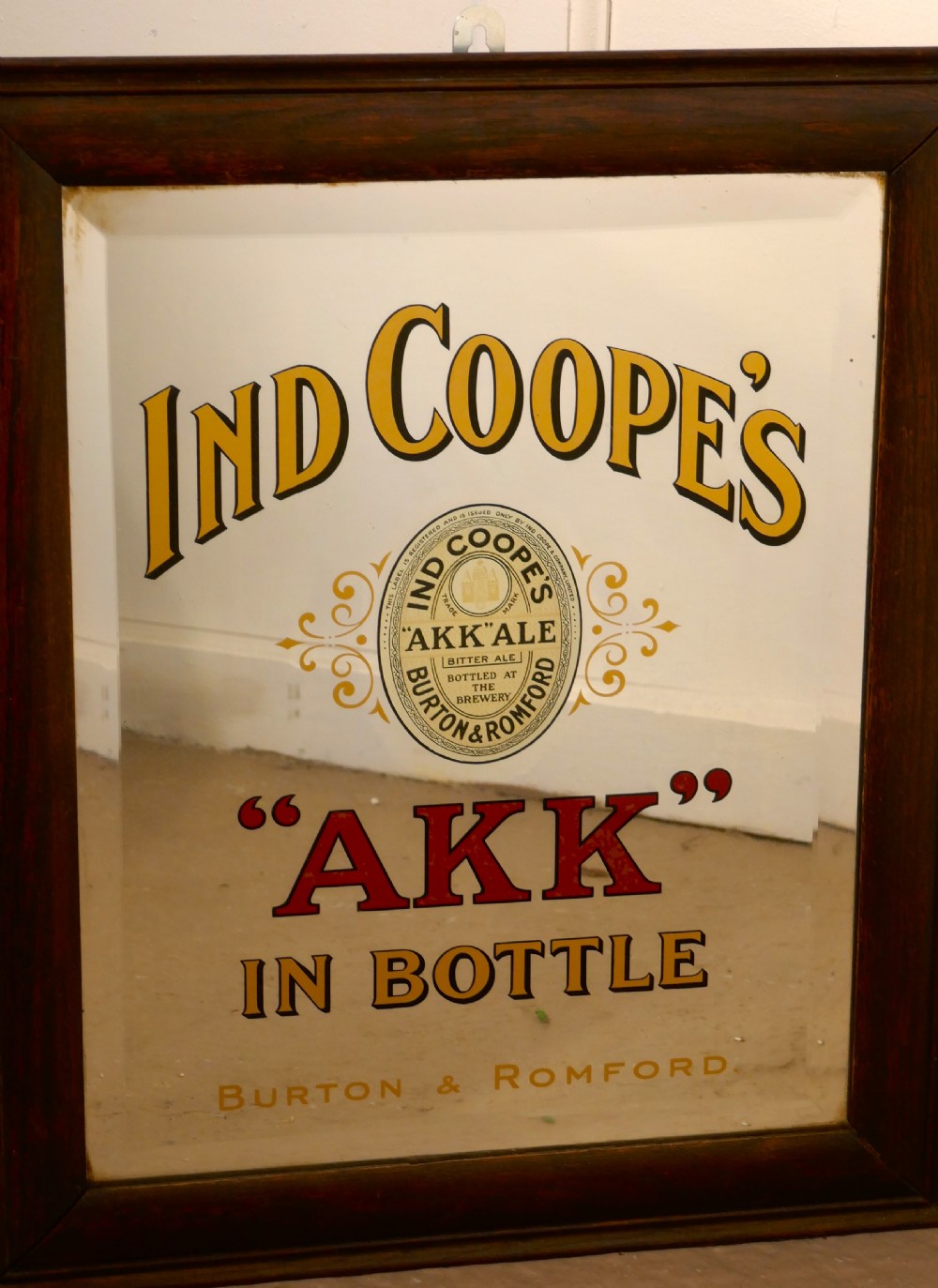 Advertising Mirror, Pub Mirror for Ind Coope AKK