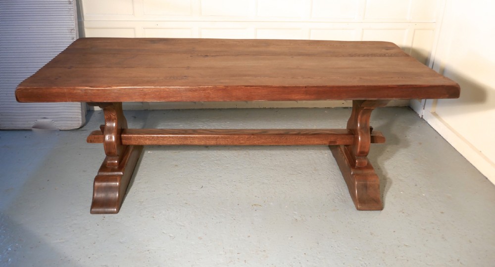 A Large French Oak Farmhouse Table, Table  Monastère View IX