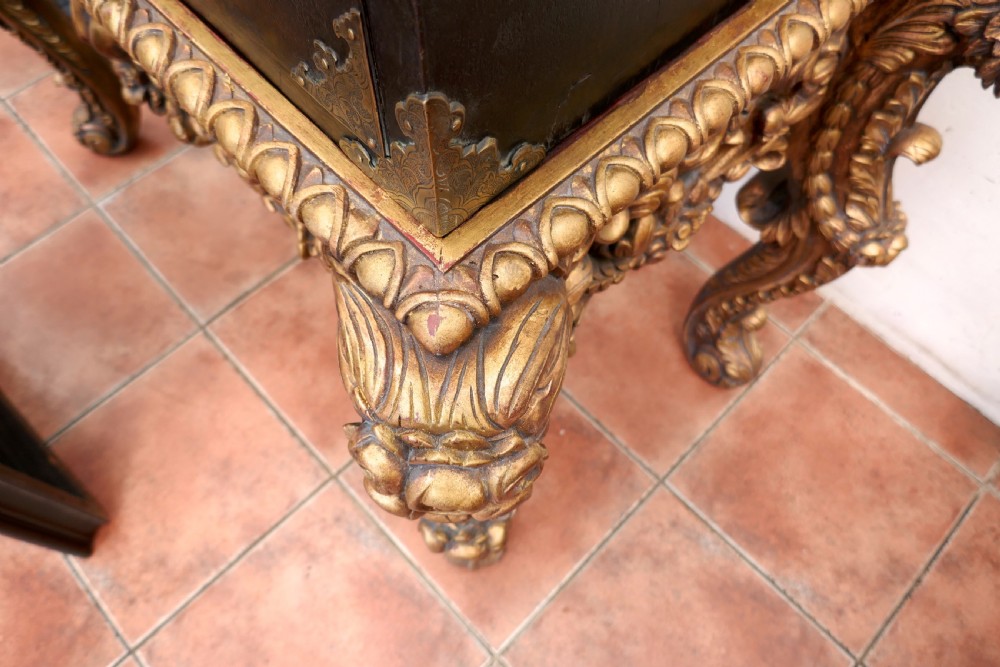 18th Century Japanned Collectors Cabinet on Stand, Clive of India  View XIII