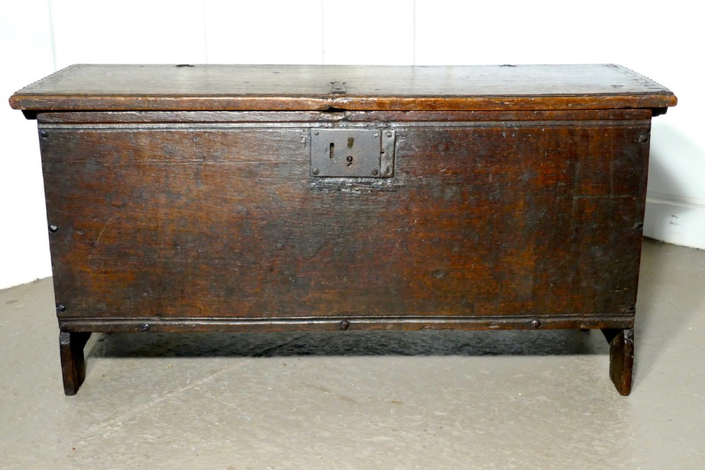 A Georgian 5 Plank Oak Coffer View II