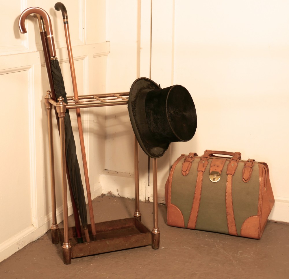 Victorian Brass and Cast Iron Walking Stick Stand or Umbrella Stand View III