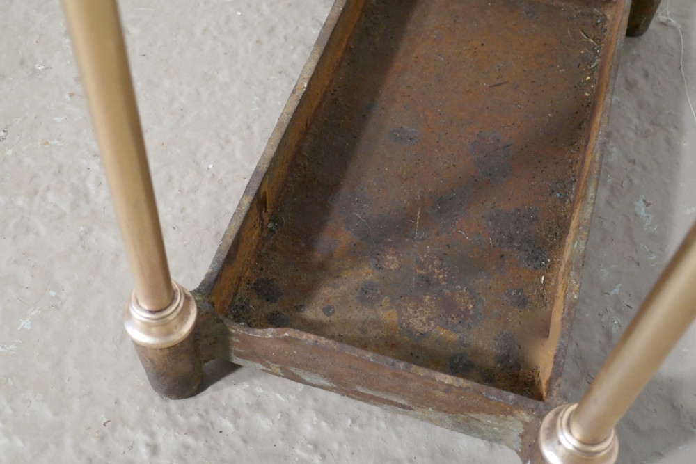 Victorian Brass and Cast Iron Walking Stick Stand or Umbrella Stand View V