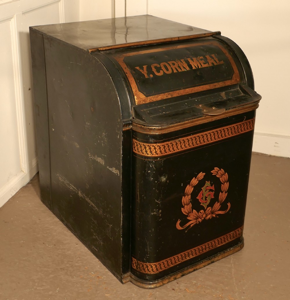 Large 19th Century American Troemner of Philadephia Toleware Cornmeal  Bin