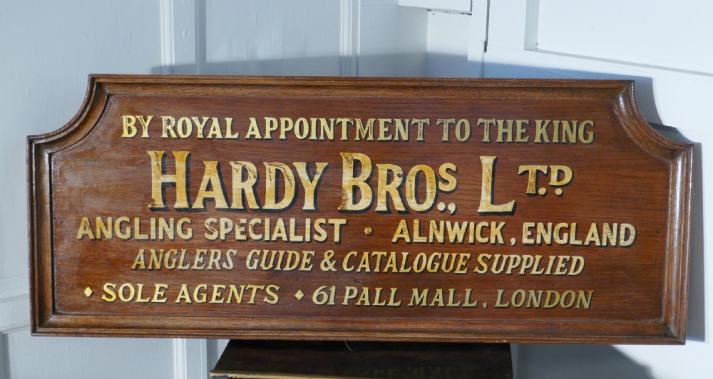 Hardy Bros Ltd, Angling Specialists Large Oak Wall Plaque 
