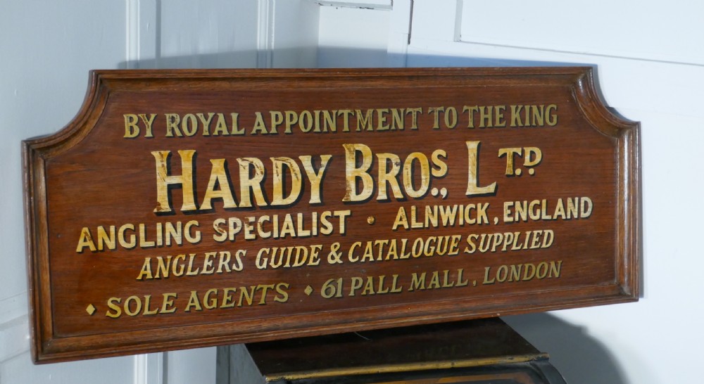 Hardy Bros Ltd, Angling Specialists Large Oak Wall Plaque  View II