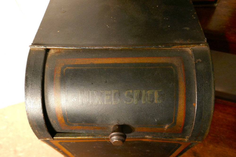 Set of 4 19th Century Tolewear Grocers Spice Canisters View IV