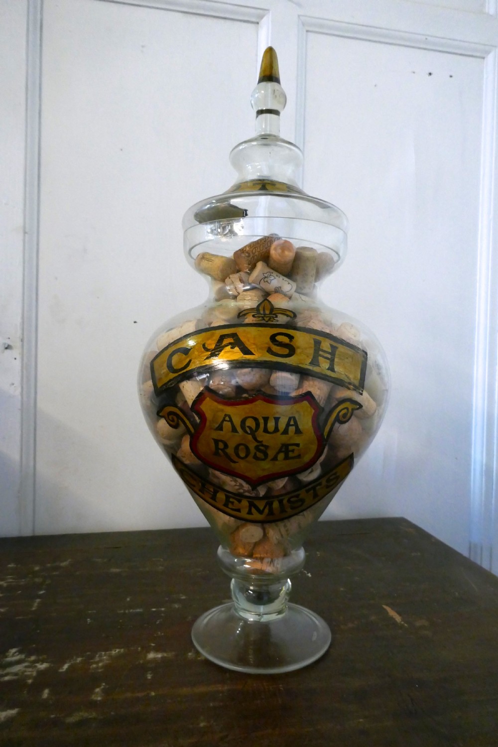 Collection of Three Very Large Apothecary or Old Boots Chemist  Jars Shop Display View X