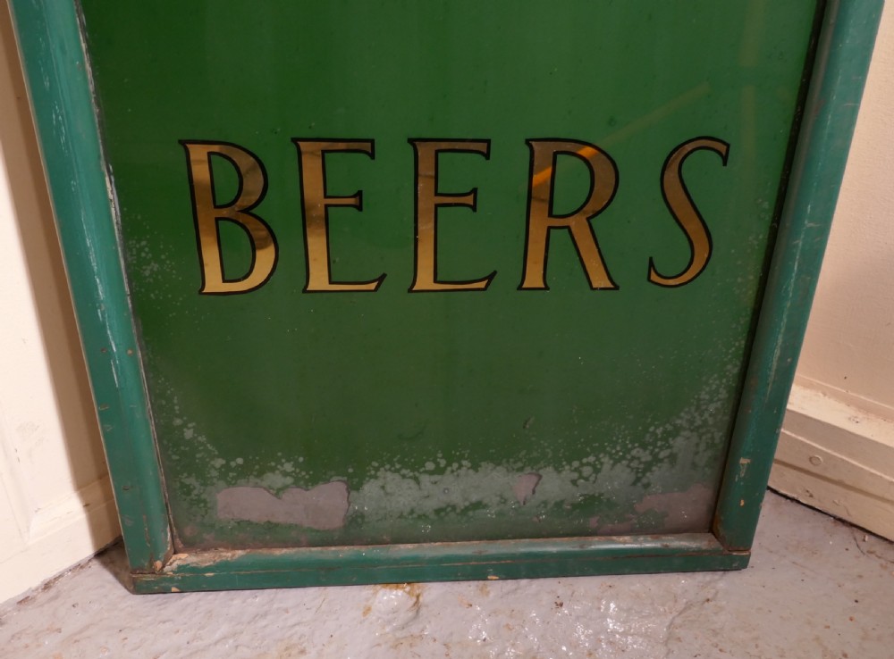 19th Century Pub Mirror Advertising Sign View VI