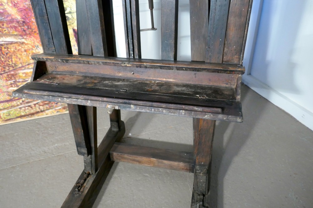 Very Large Fully Adjustable 19th Century Oak Studio Easel by G. Gent of Bayswater View VII