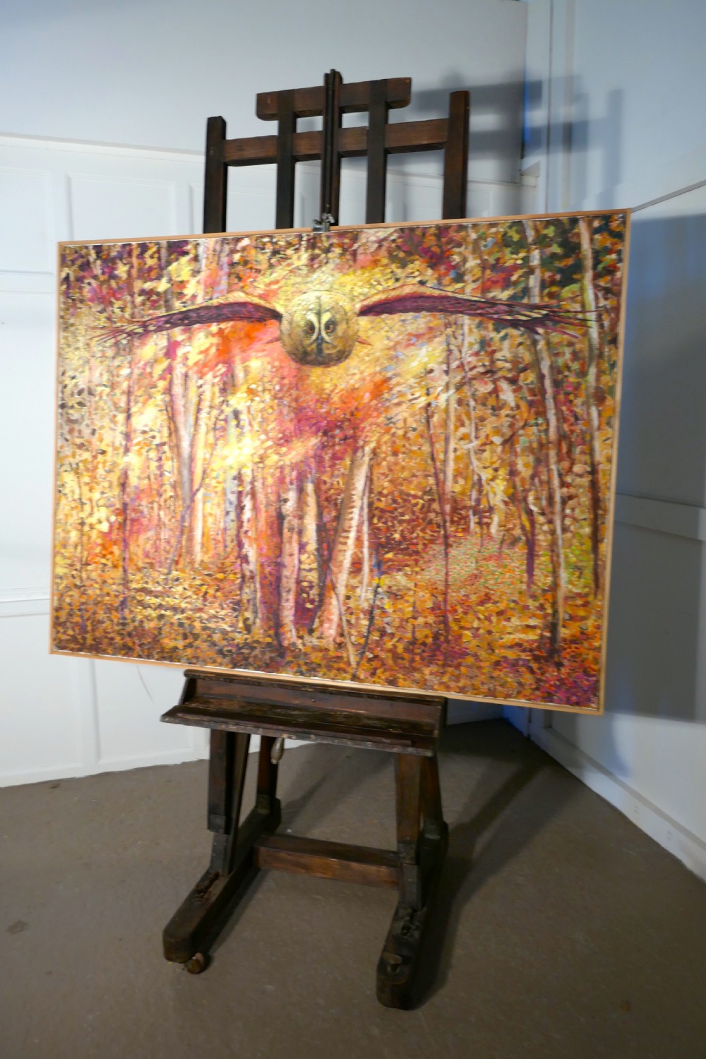 Very Large Fully Adjustable 19th Century Oak Studio Easel by G. Gent of Bayswater View VIII
