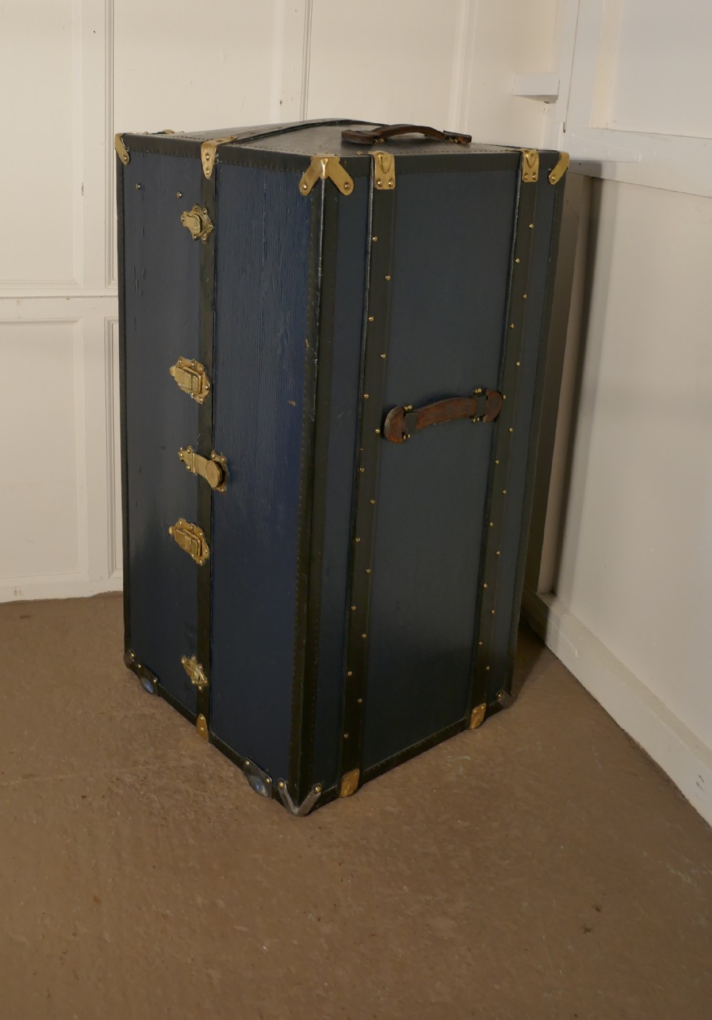 Fitted Steamer Trunk or Cabin Wardrobe, Portmanteau by LG Paris