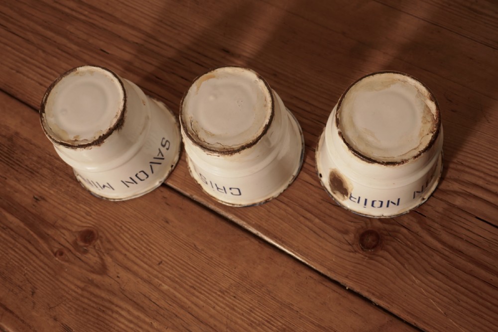 French Enamel, 3 Canister Soap Dish Laundry Set View VIII