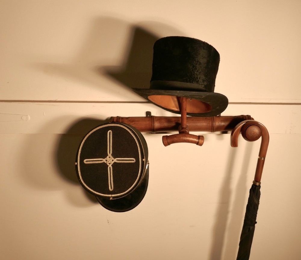 French Simulated Bamboo Hat and Coat Stand View V