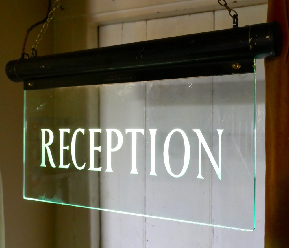 Art Deco Illuminated Hotel Reception Sign View III