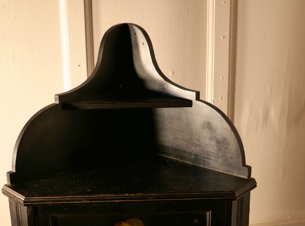 Victorian Painted Ebonised Corner Cabinet  View VI