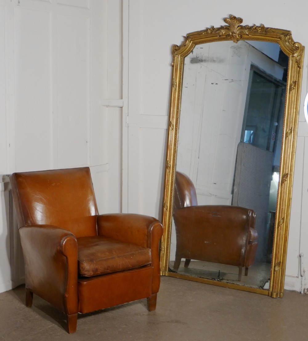 French Art Deco Leather Club Chair View VIII