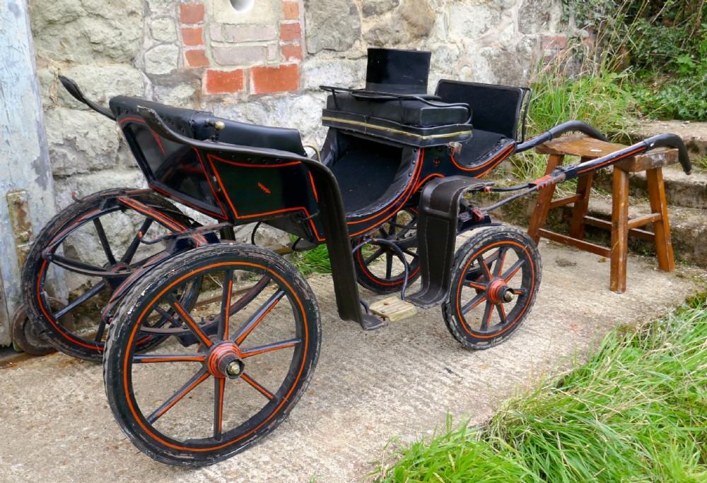 A Child Size Edwardian Dog Cart, Tiny Pony Trap, Rally Cart View V