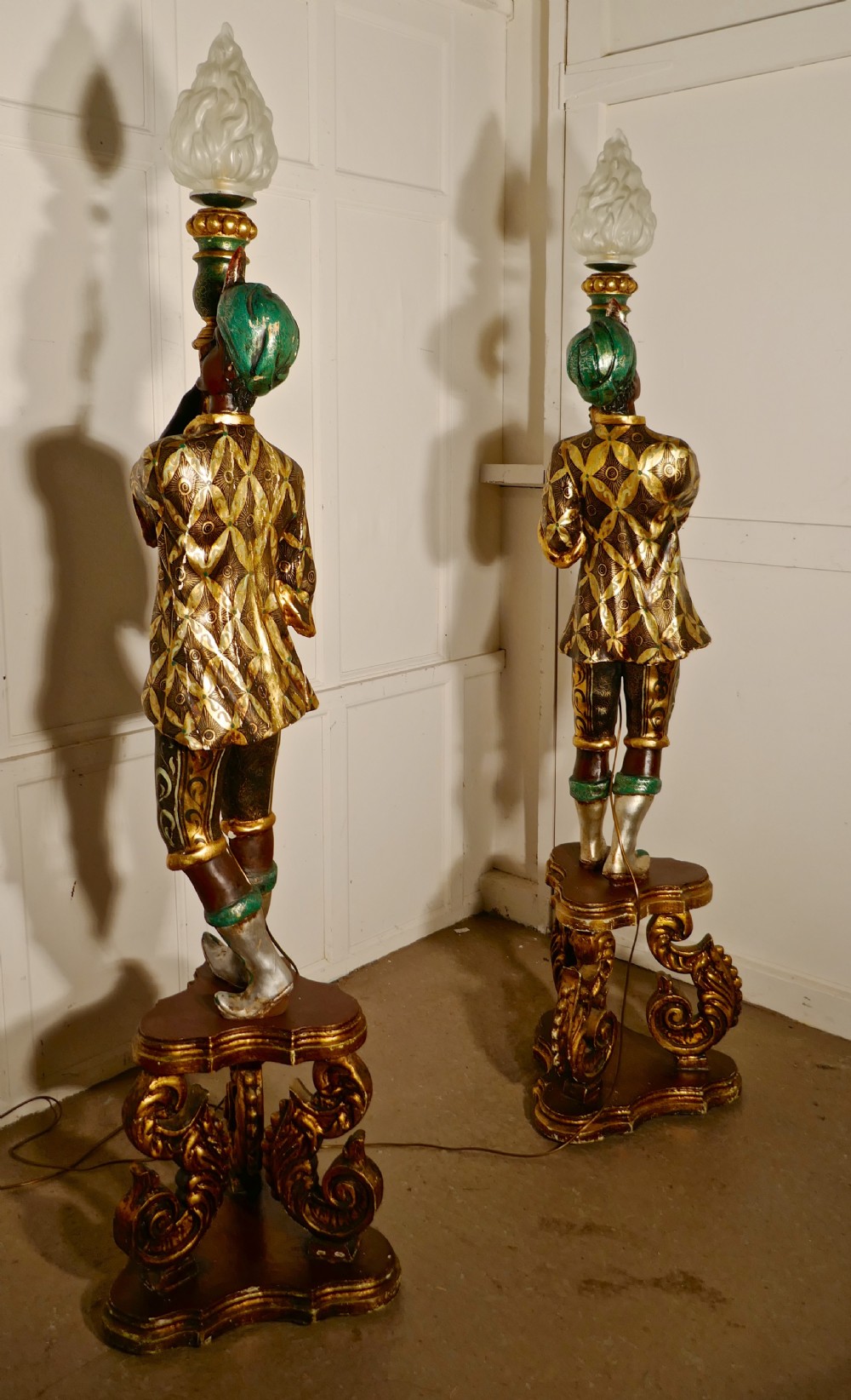 A Magnificent Pair of Venetian Blackamoor Candelabra View III