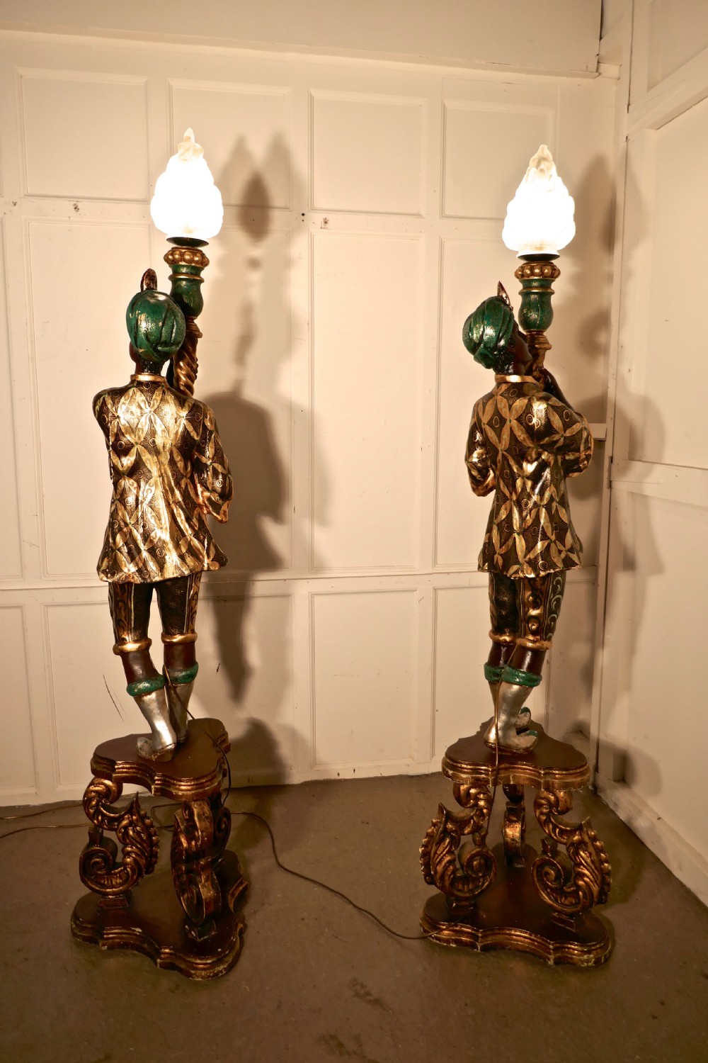 A Magnificent Pair of Venetian Blackamoor Candelabra View IV