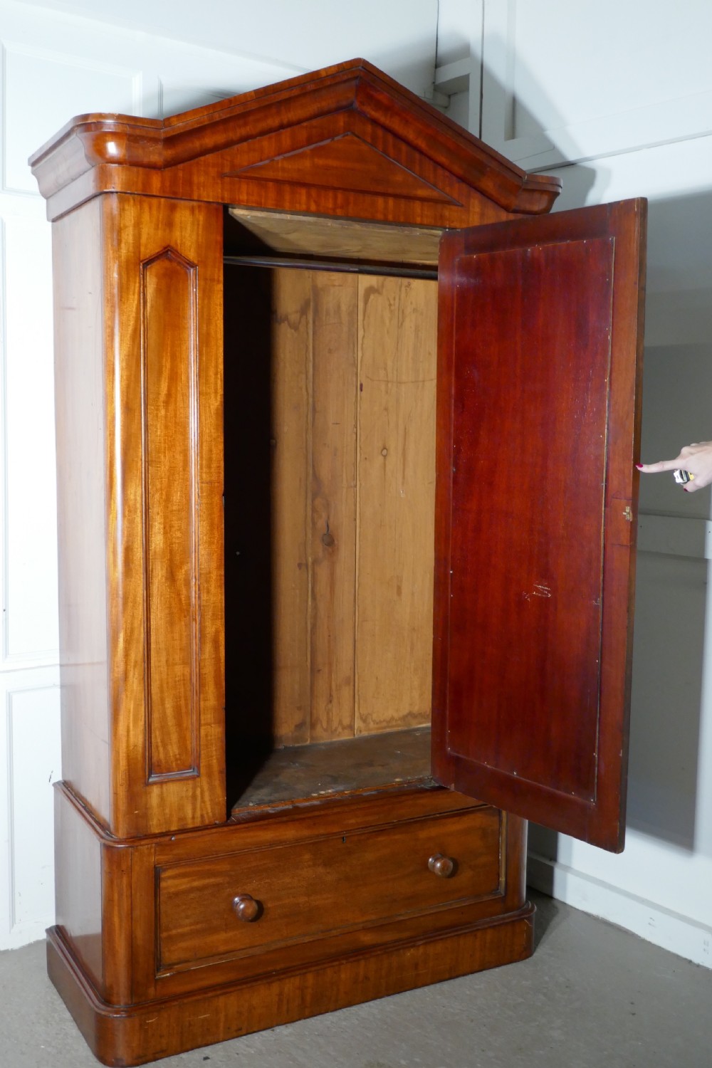 Victorian Mahogany Single Wardrobe  View IV