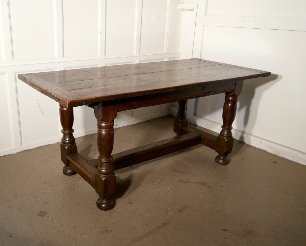 Early Gothic Carved Oak Table  View III