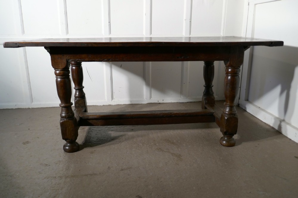Early Gothic Carved Oak Table  View IV