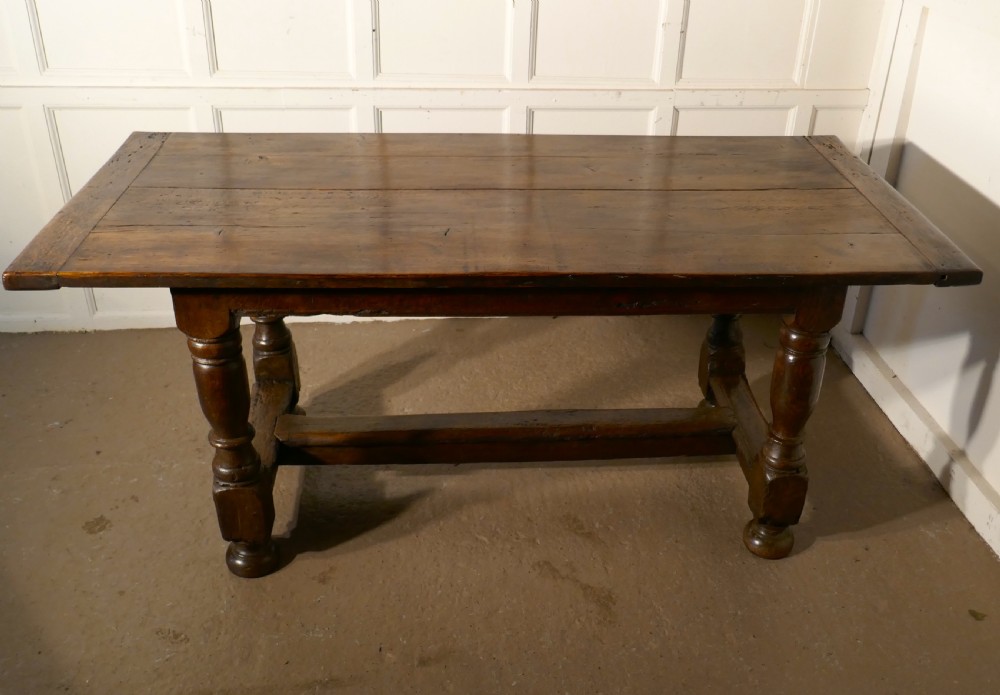 Early Gothic Carved Oak Table  View V