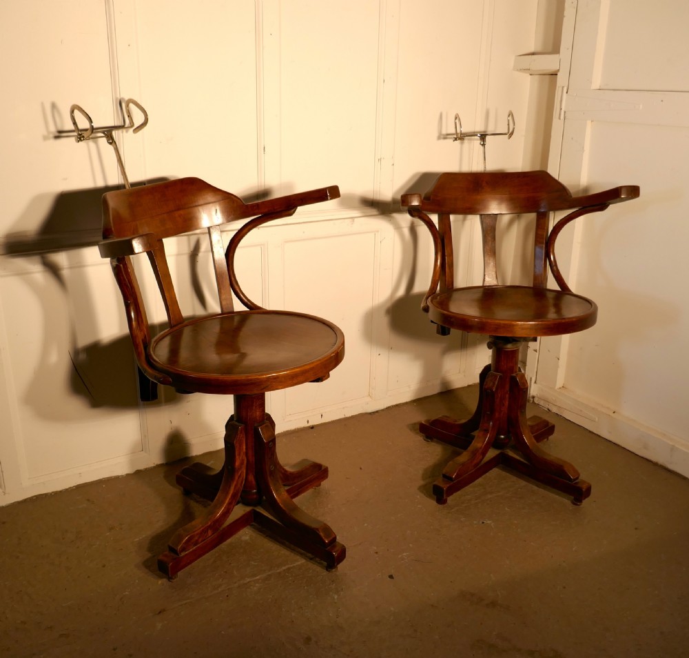 19th Century American Bentwood Barbers’ Chairs