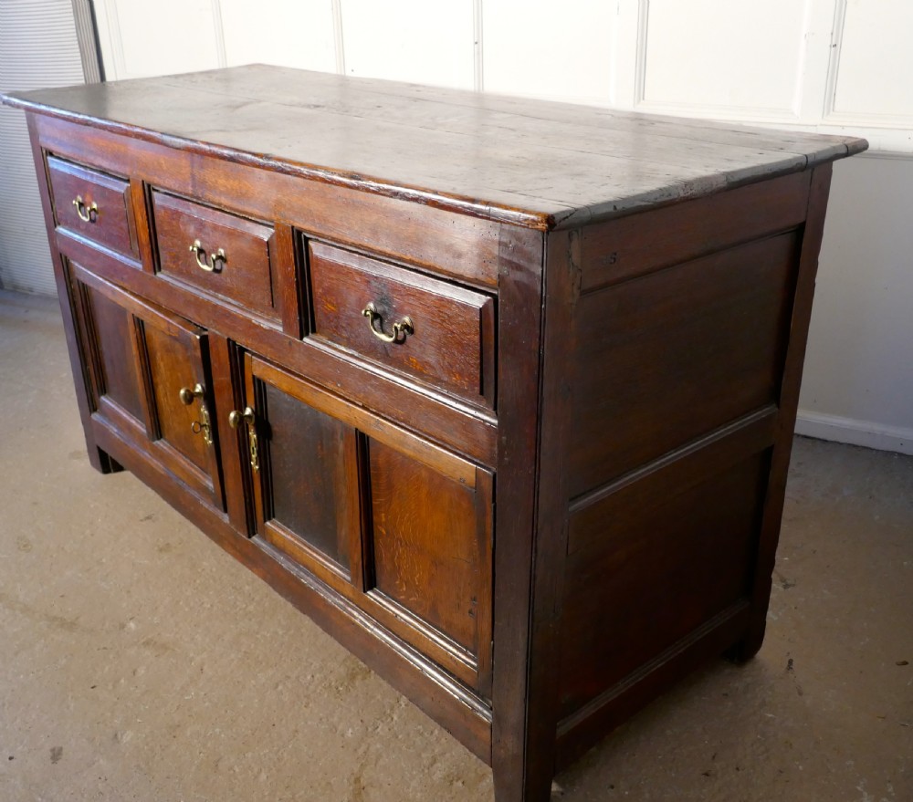 Large 18th Century Oak Dresser Base, Sideboard View VI