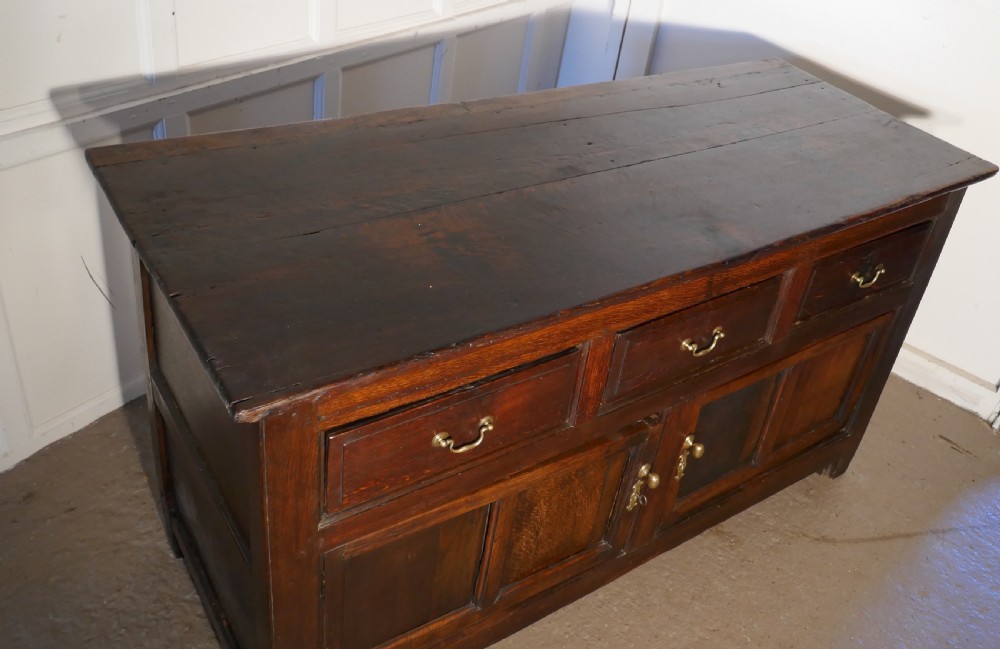 Large 18th Century Oak Dresser Base, Sideboard View VII