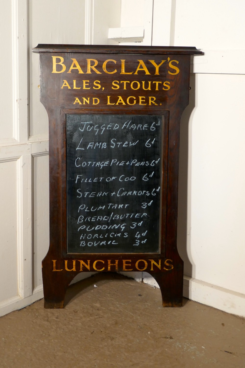 Barclay’s Brewery Oak Hotel Black Board or Menu Board