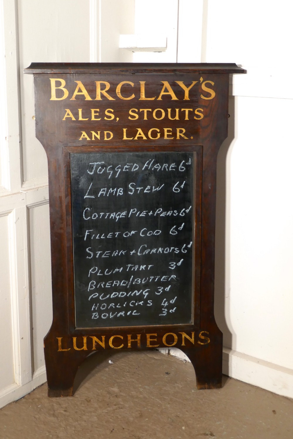 Barclay’s Brewery Oak Hotel Black Board or Menu Board View IV