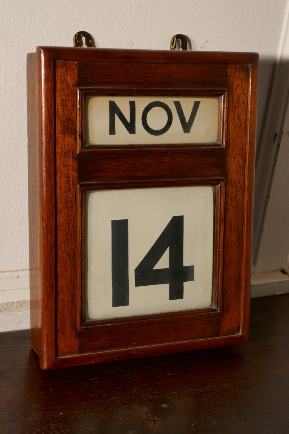 Victorian Mahogany Wall Calendar  View IV