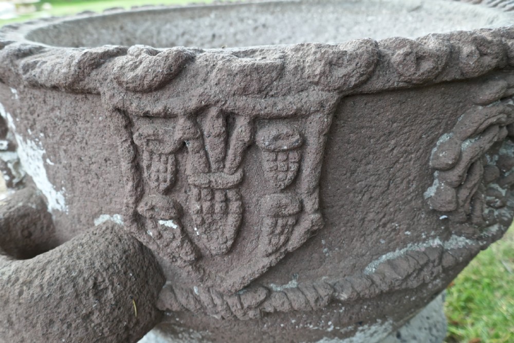 15th Century Weather Worn Istrian Carved Stone Font, from Northern Italy View IX