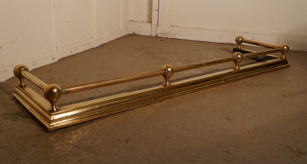 Large 19th Century Heavy Brass Fender  View III