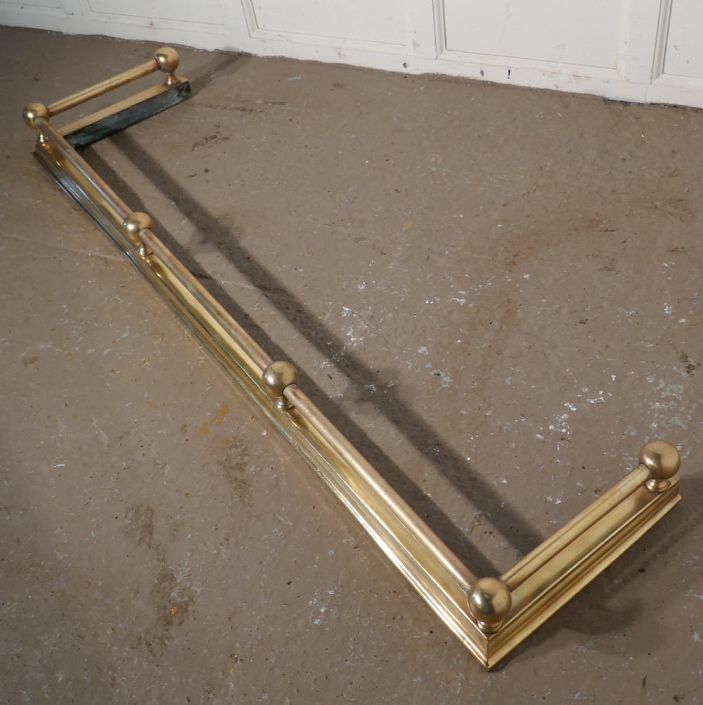 Large 19th Century Heavy Brass Fender  View IV