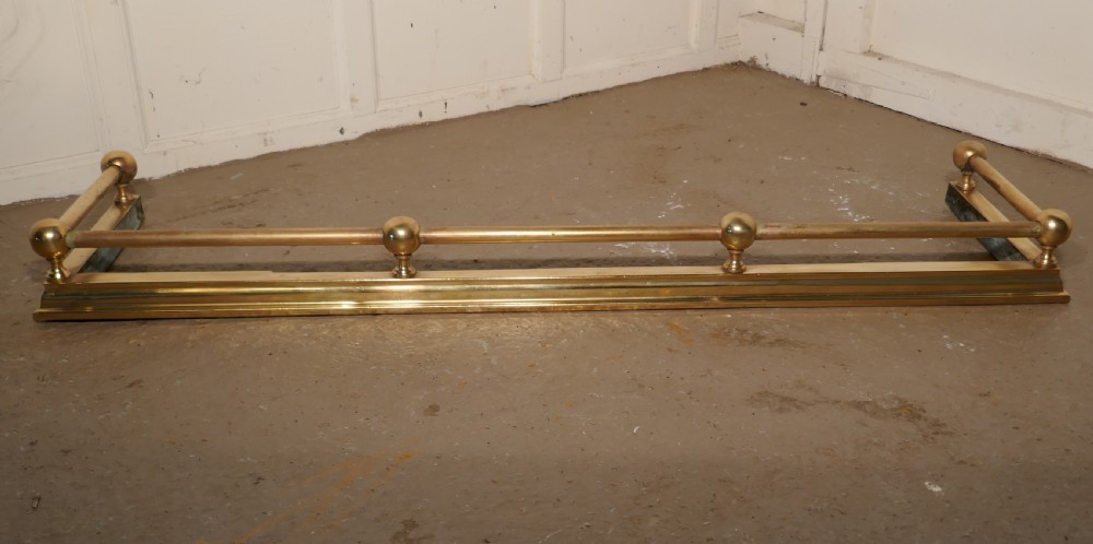 Large 19th Century Heavy Brass Fender  View VI