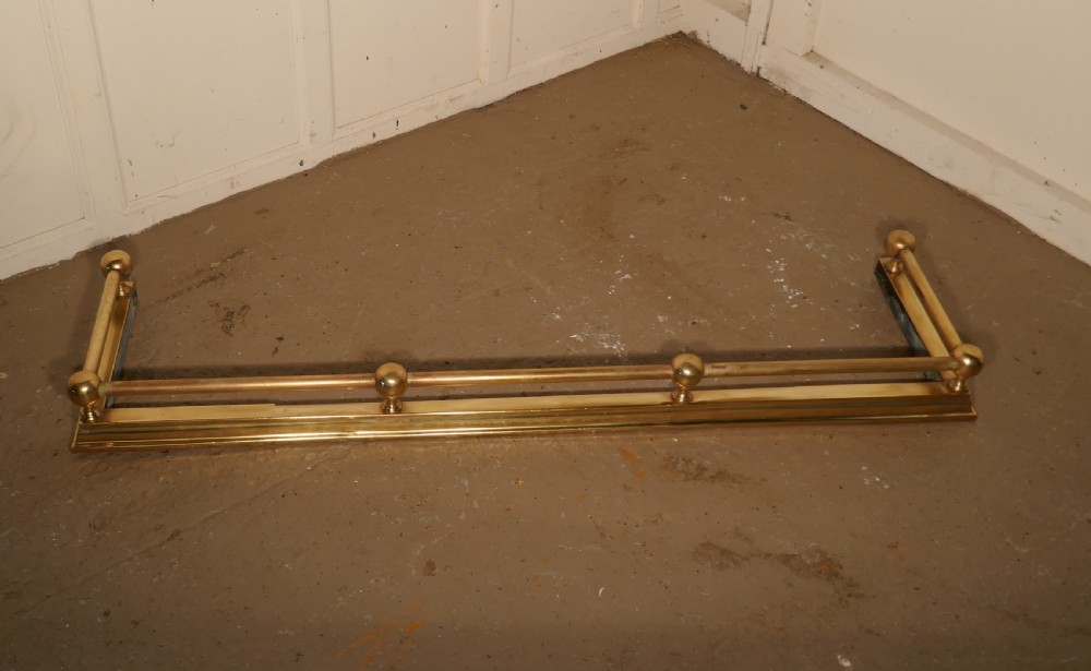 Large 19th Century Heavy Brass Fender  View VII